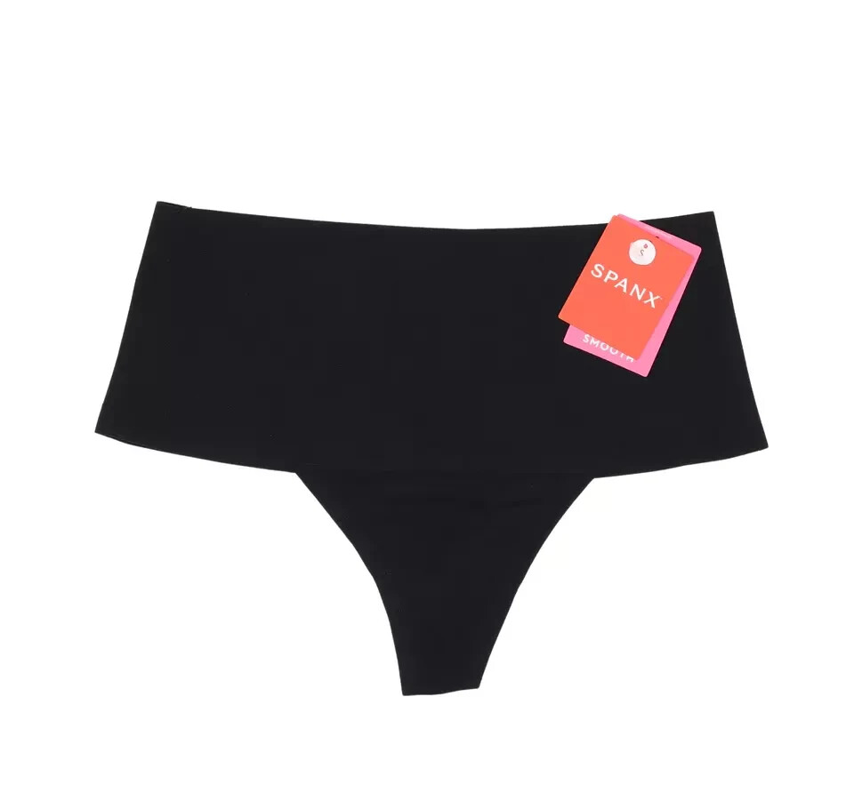 SPANX E3006 Womens Very Black Undie-Tectable Thong Size LG