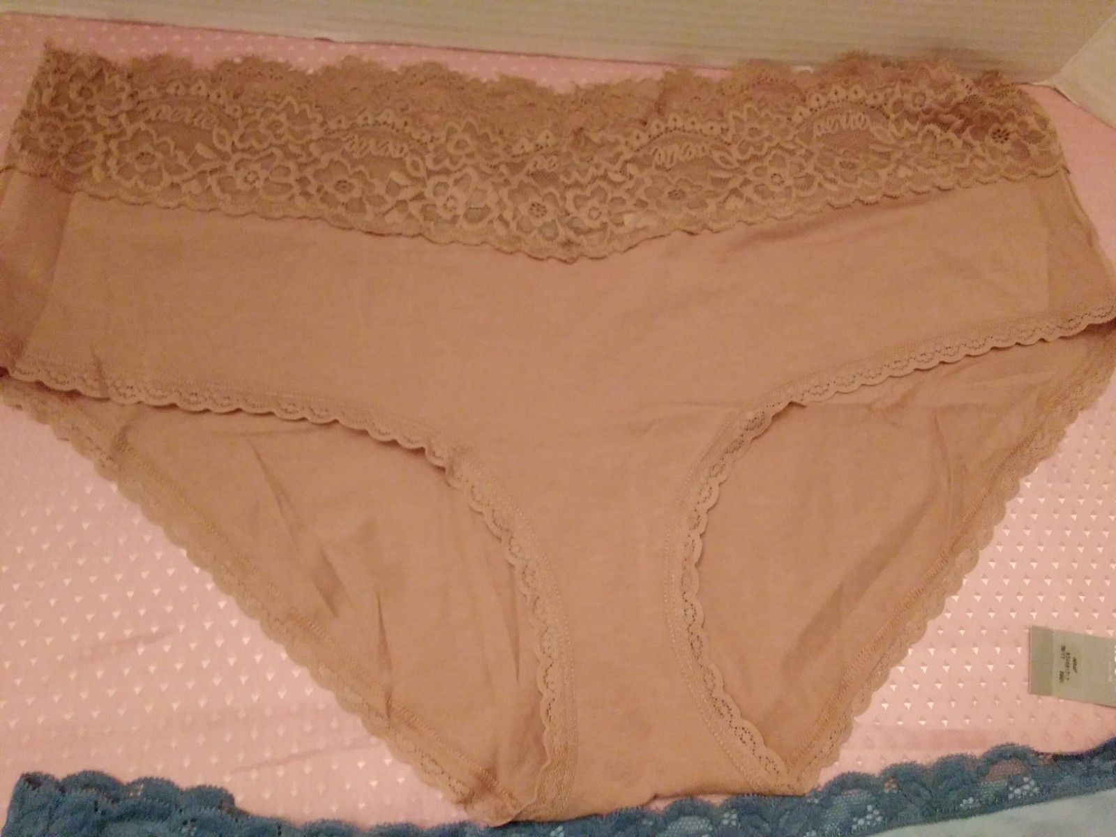 Panties 2 Pair Aerie Boybrief Lace Trim Underwear Brown Blue XXL