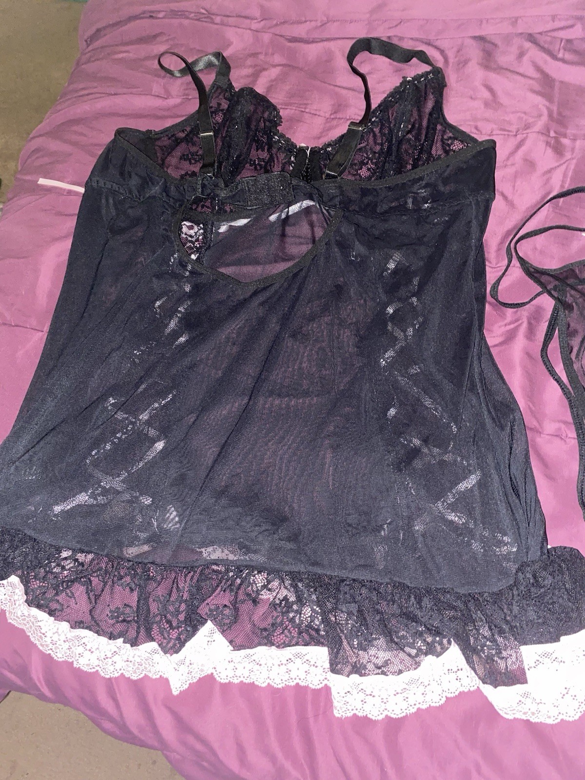 Women’s Plus 2X Underwire Black And Pink Lingerie Soft And Stretchy With Panty
