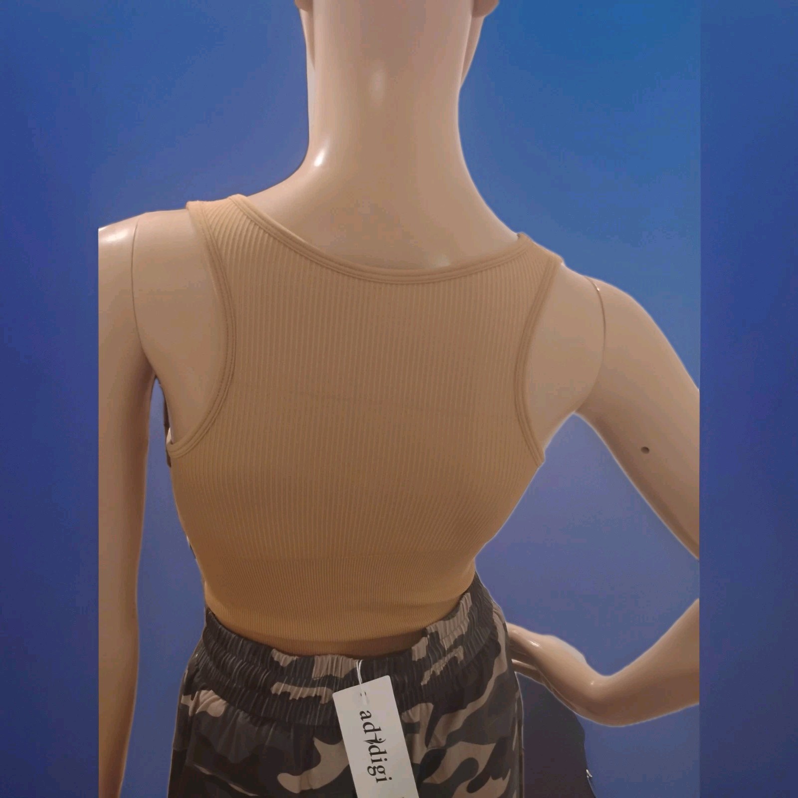 SUUKSESS Women’s Khaki bodysuit Small Nylon Spandex Solid X003X09MH7