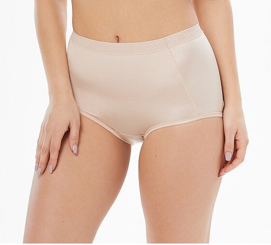 Breezies Blush Pink Nylon Microfiber Brief Panties New