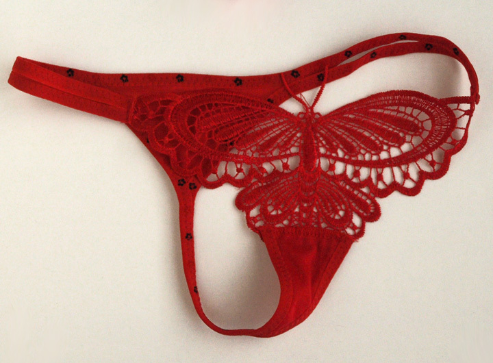 W569 Sexy! Womens Butterfly Crochet Thong