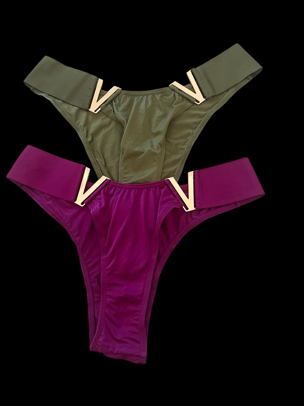 Victorias Secret Very Sexy Set 2 Bombshell Gold V Brazilian Panties Size S