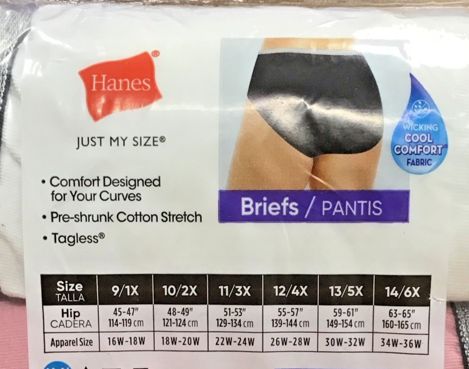 Hanes Just My Size Women’s Stretch Cotton Brief Underwear 5 Pack H21