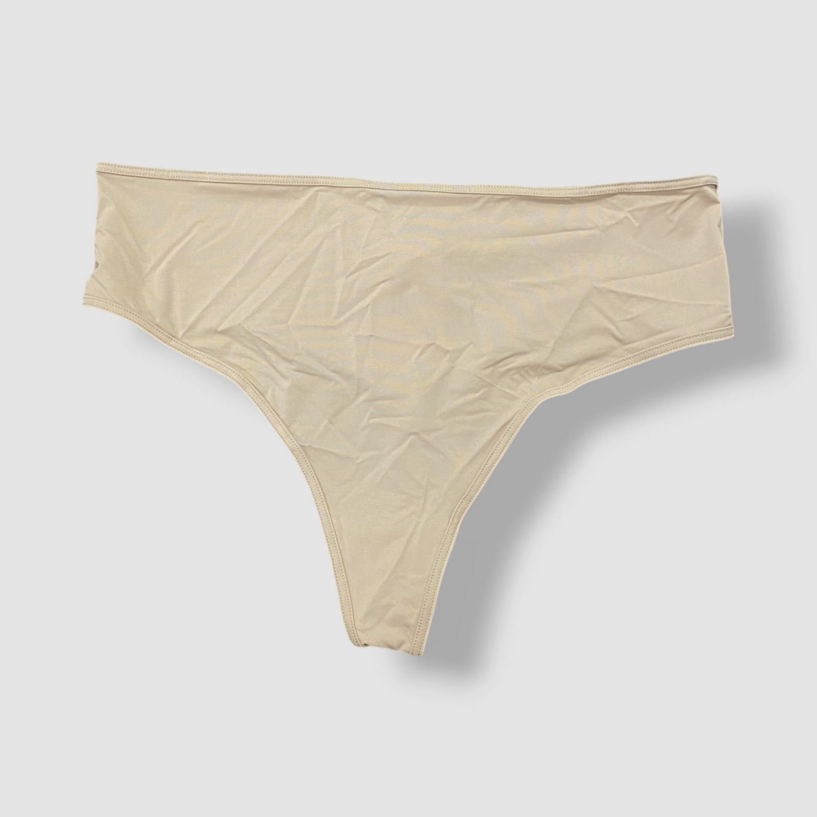 Third Love Womens Beige 24/7 Classic High-Waist Thong Panty Size M