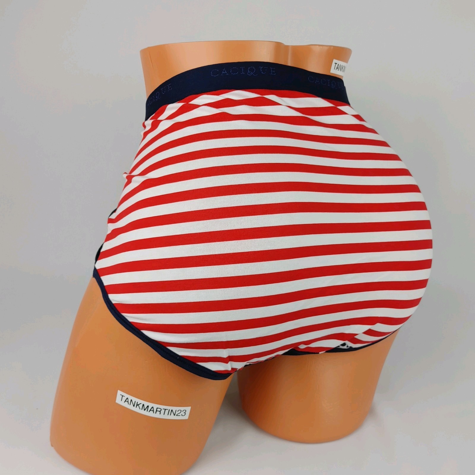 NWT LANE BRYANT CACIQUE COTTON FULL BRIEF PANTY PLUS 14/16 RED WHITE BLUE STARS