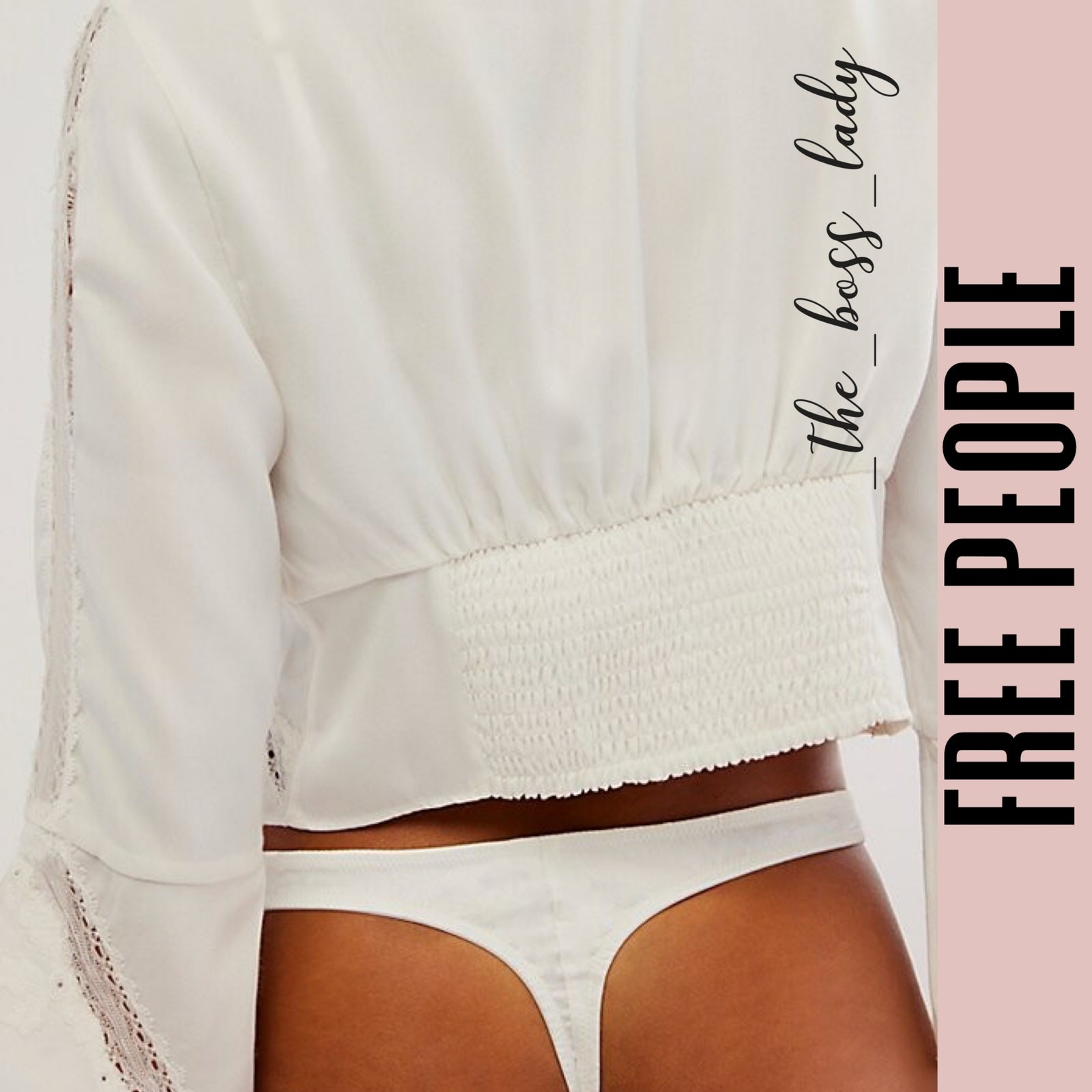 Free People underwear bikini pantyMedium undies floral lace tanga lingerie