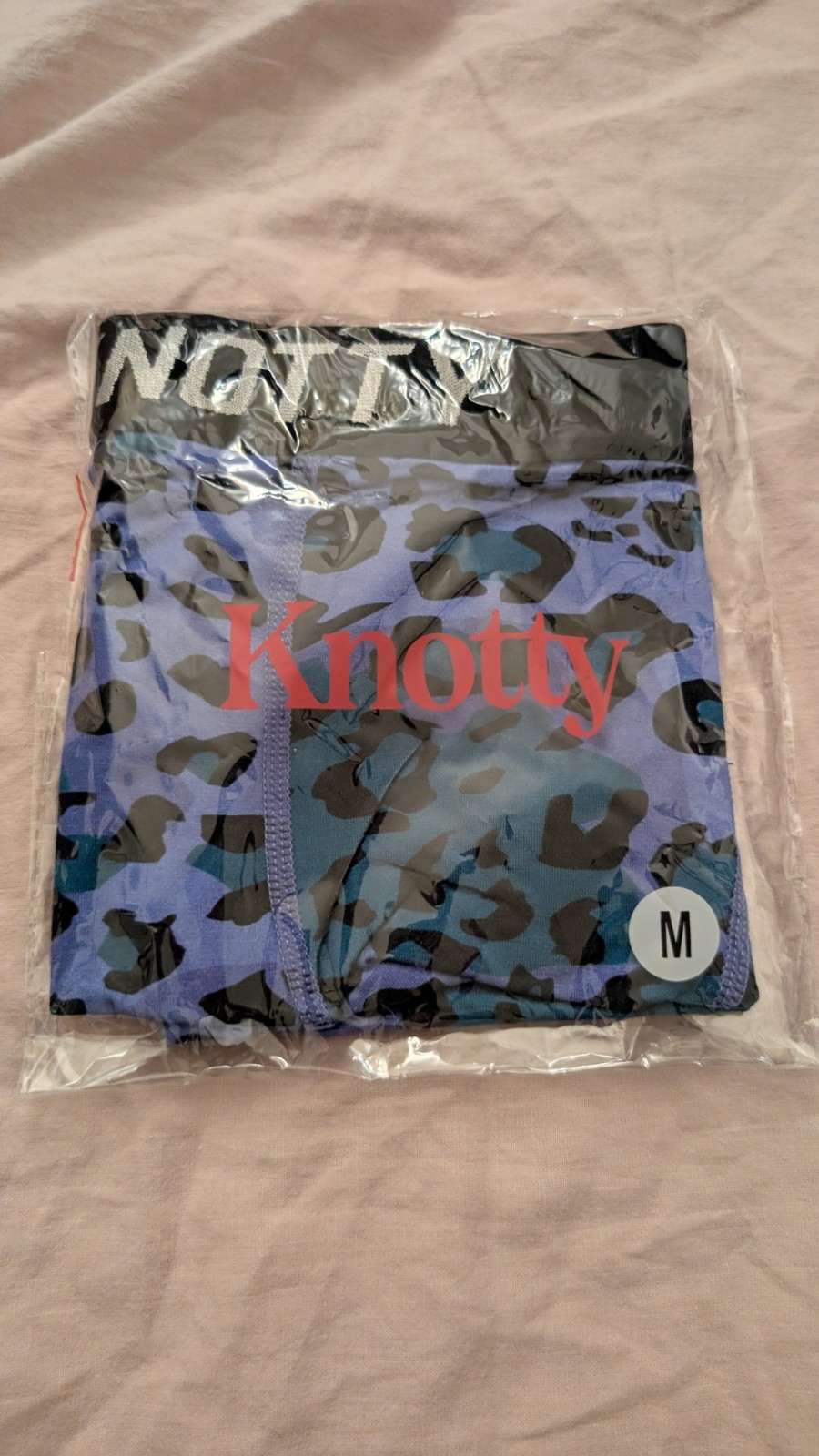 Knotty Women’s Size Medium Leopard Print Boxers Blue And Purple New In Package