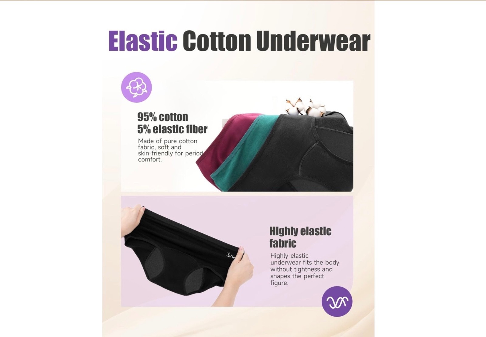 TANSTC Period Underwear for Women Heavy Flow Leakproof Menstrual Panties Postpar