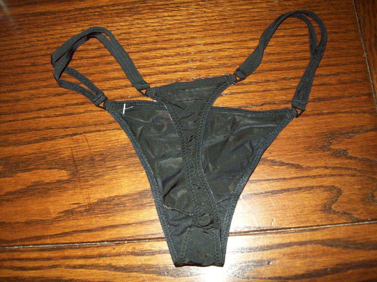 NWT BETTY JADE DOUBLE G string SIDE THONG PANTIES NYLON DP124121 BLACK S M L