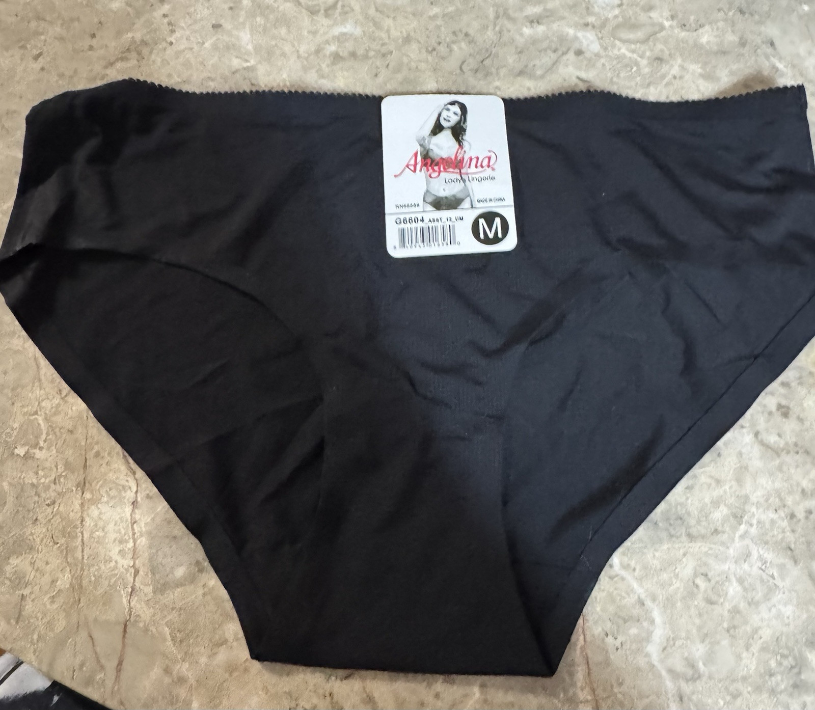 ANGELINA LADIES LINGERIE PANTY! BLACK . MEDIUM ( RUNS SMALL ) NEW!