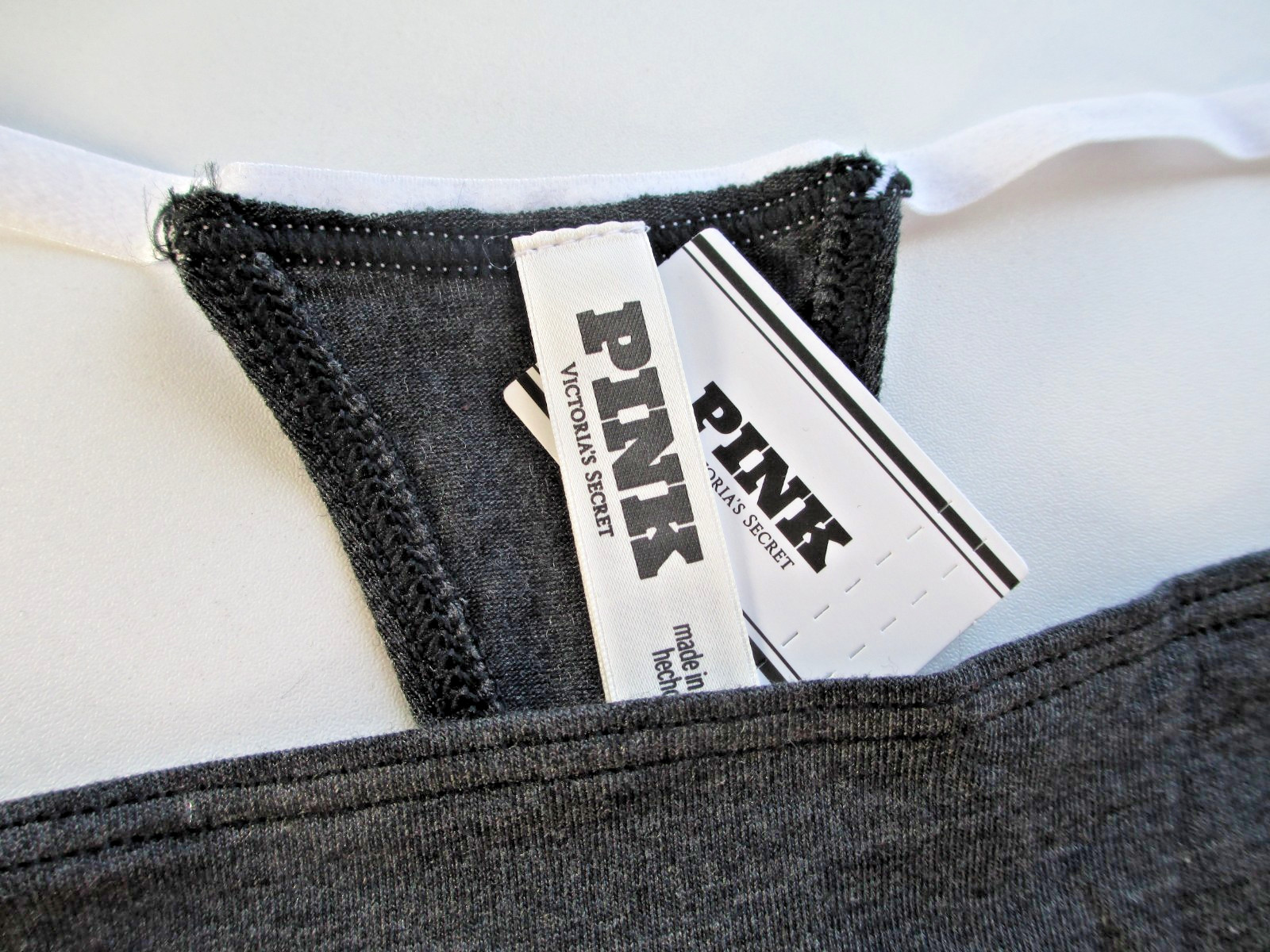 VICTORIA’S SECRET PINK Cotton High Leg Thong Panty S M L XL Gray NWT Logo VS