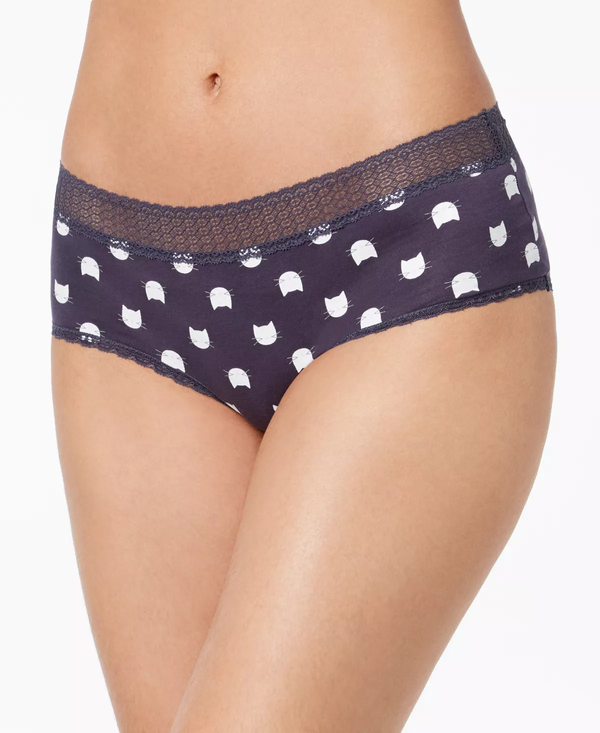 Jenni by Jennifer Moore Lace-Waist Kitty Cat Hipster Choose Size S, M, L, XL