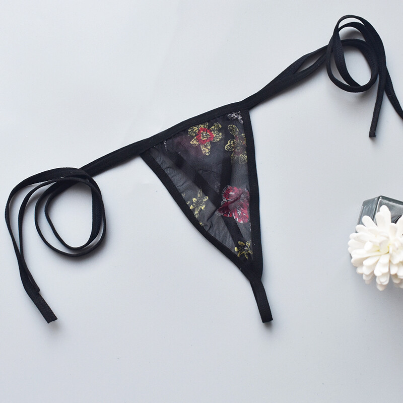 5PCS/Lot Sexy Women Sheer Panties Thong G string Bikini Micro Briefs Underwear