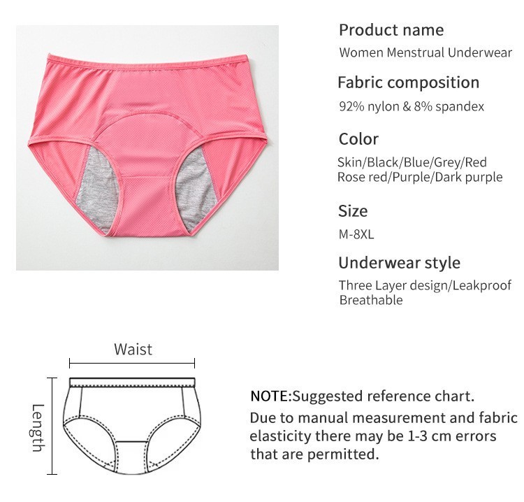 Women Leakproof&Protective Briefs For Incontinence&Period Woman ,1 PC Only