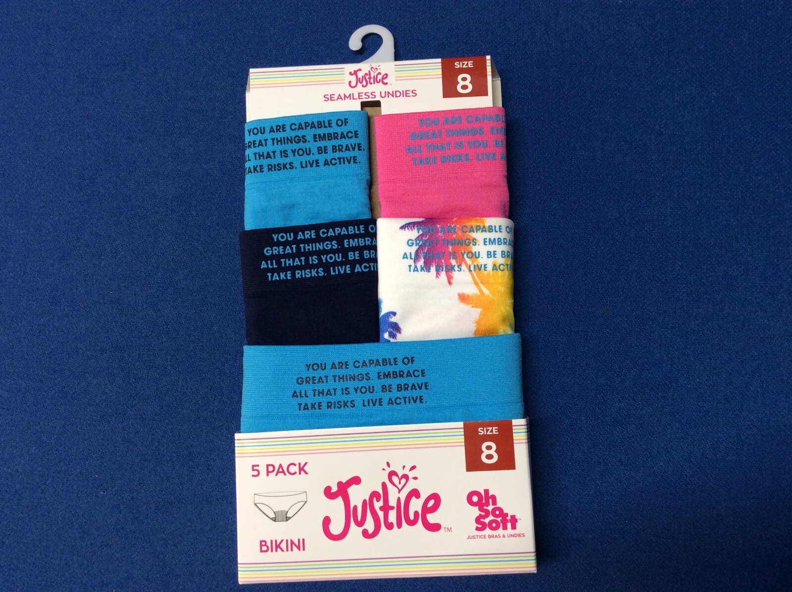 Women’s underwear: Justice Oh So Soft seamless undies various sizes & colors 5pk