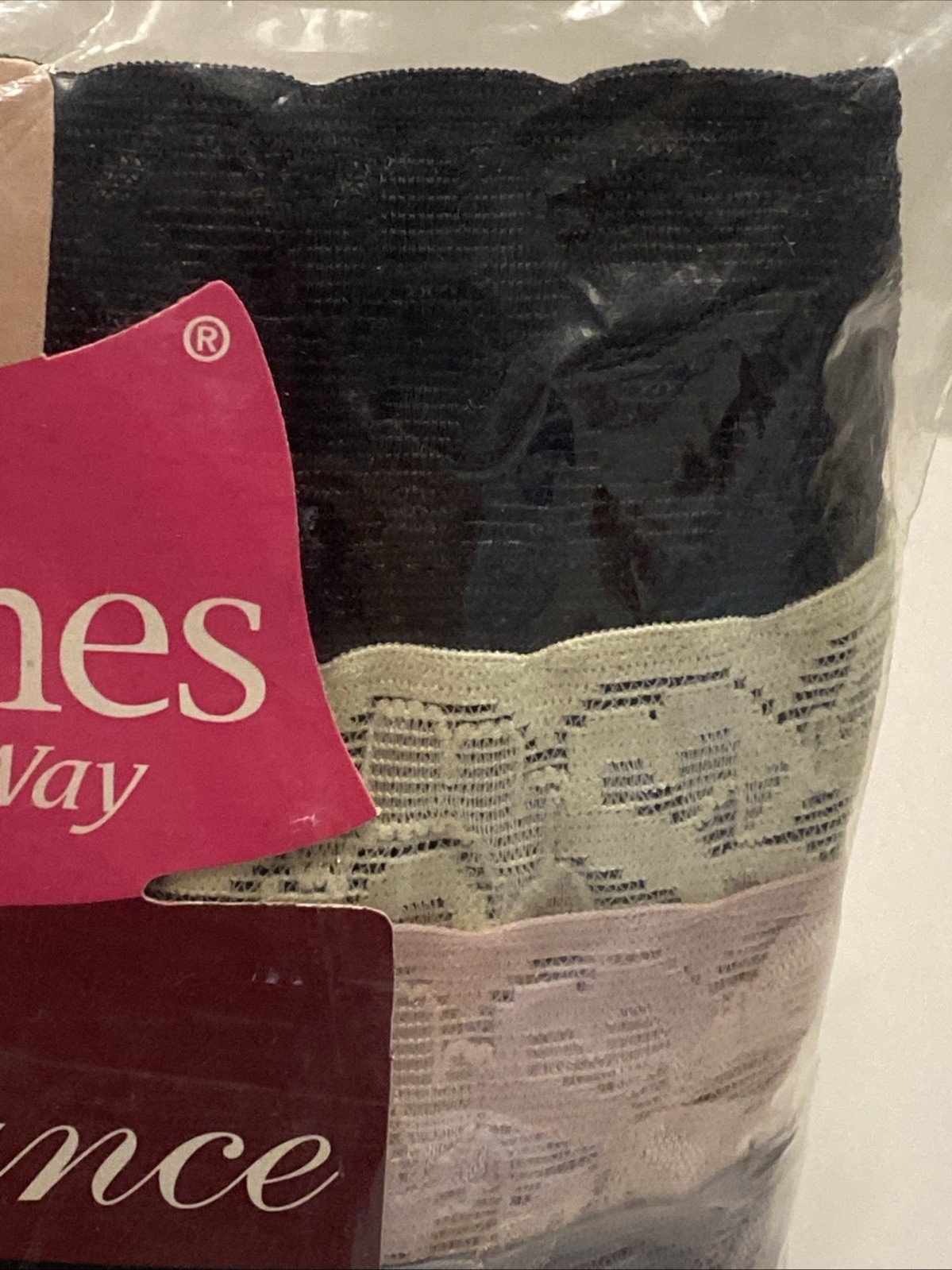 Hanes Elegance 5 Pack 100% Nylon Brief W/Lace Panties Size 8 XL Vintage 2004