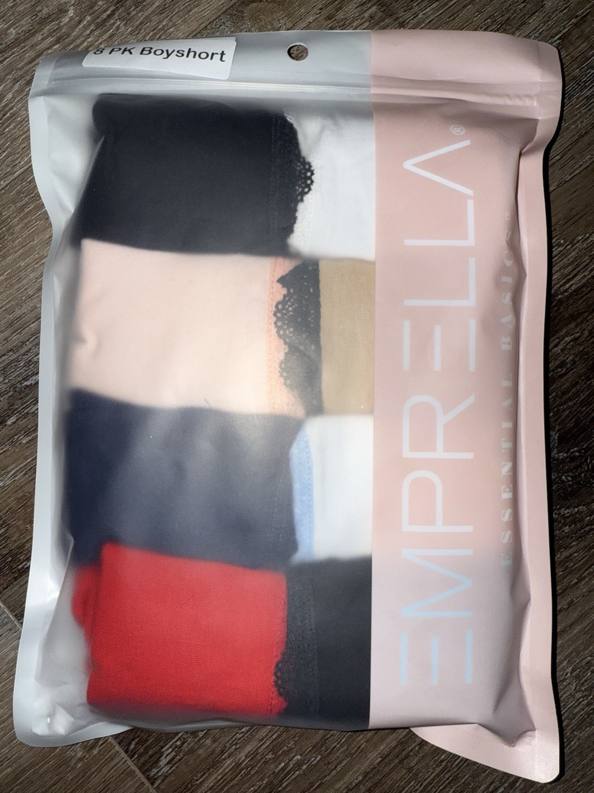 Emprella ~ 8-Pair Women’s Boyshort Underwear Cotton Blend Multicolor ~ L