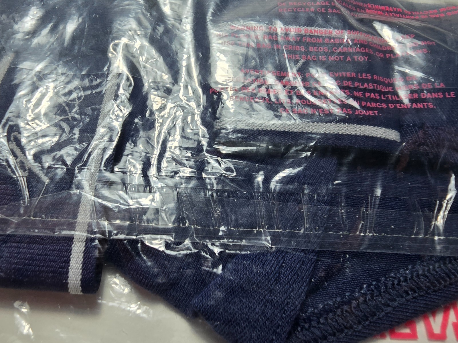 XS Victoria’s Secret PINK Logo Cotton High Leg Thong Panties Midnight Navy Blue
