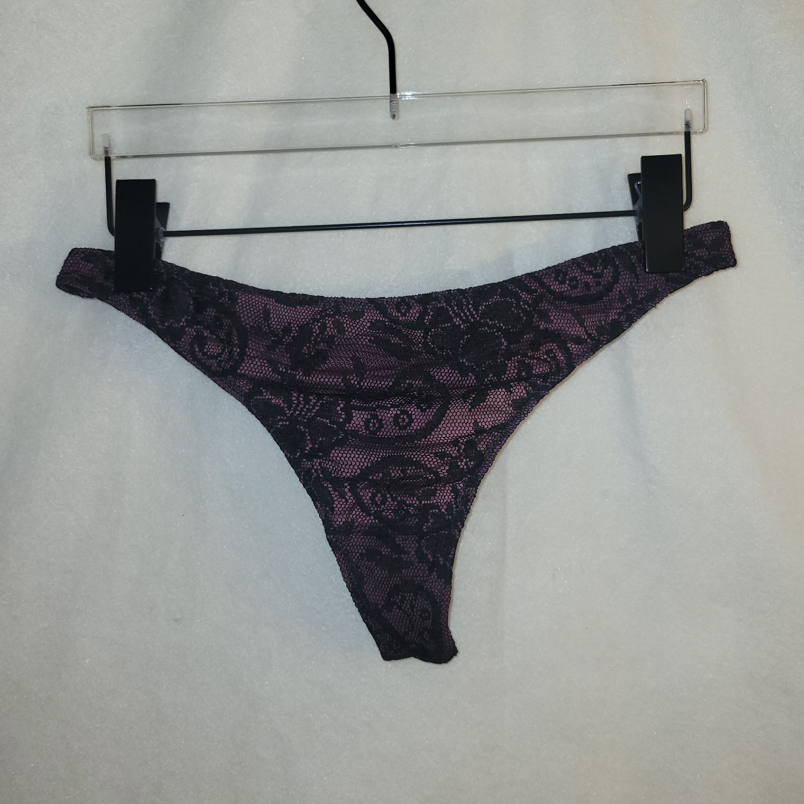 Intimissimi Women’s Sheer Lace Thong Underwear-Nero/Tropea NWT- Size T6 XL