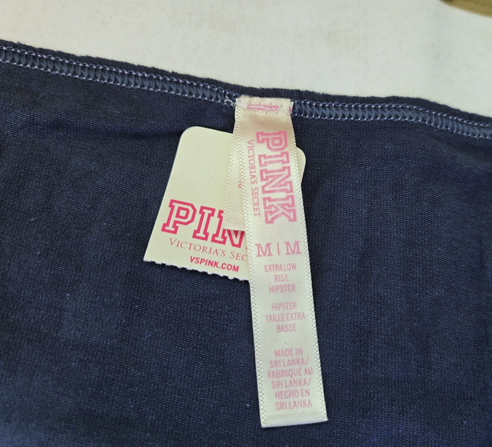 NWT Vintage Victoria’s Secret PINK Cotton “DRAFT ME” Extra Low Hipster Panties M