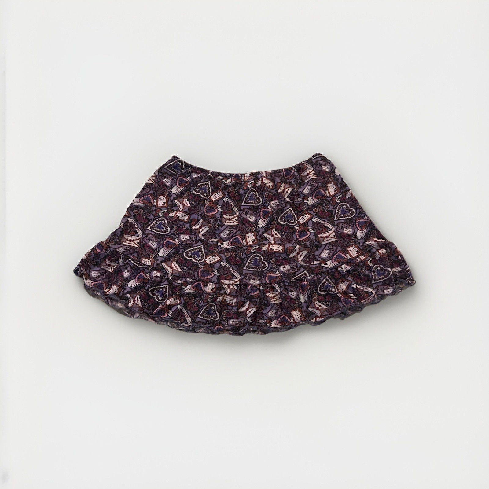 Only Hearts Love Notes Mini see though skirt, Purple Hearts, 1 Pack
