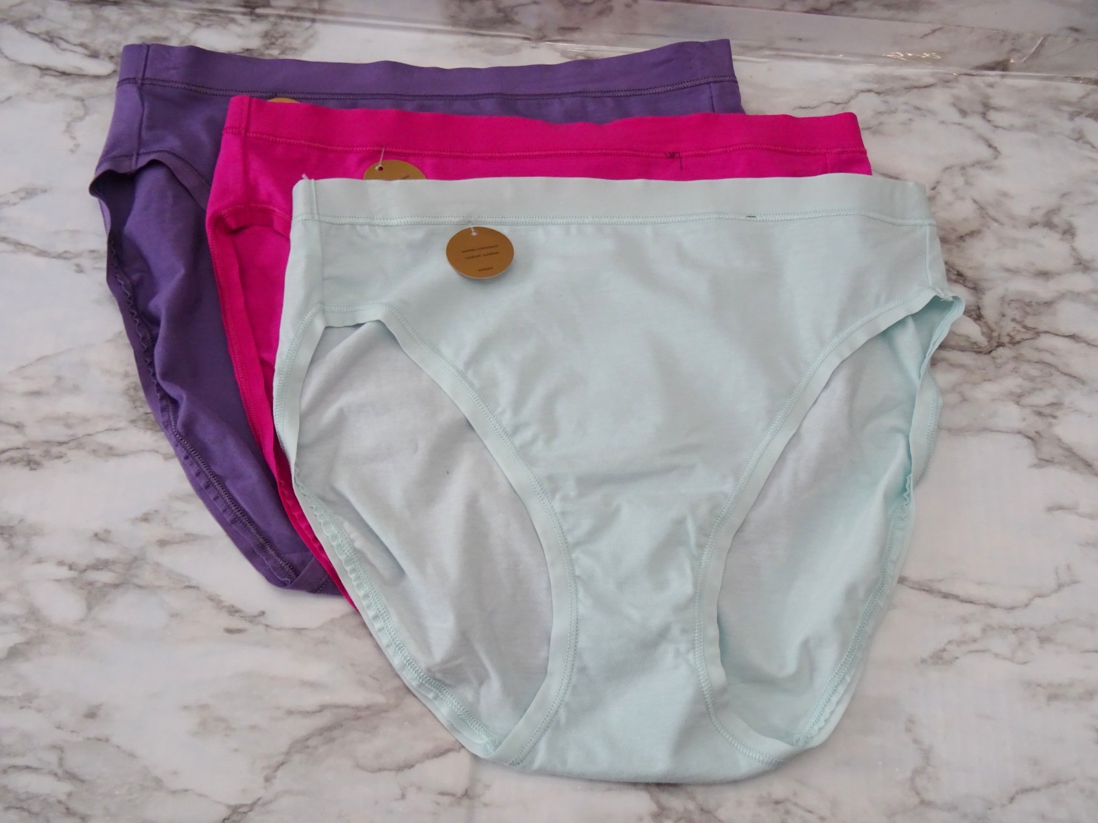 Wacoal 879362# Understated Cotton Hi-Cut Brief 3-Pack Panties US Size M