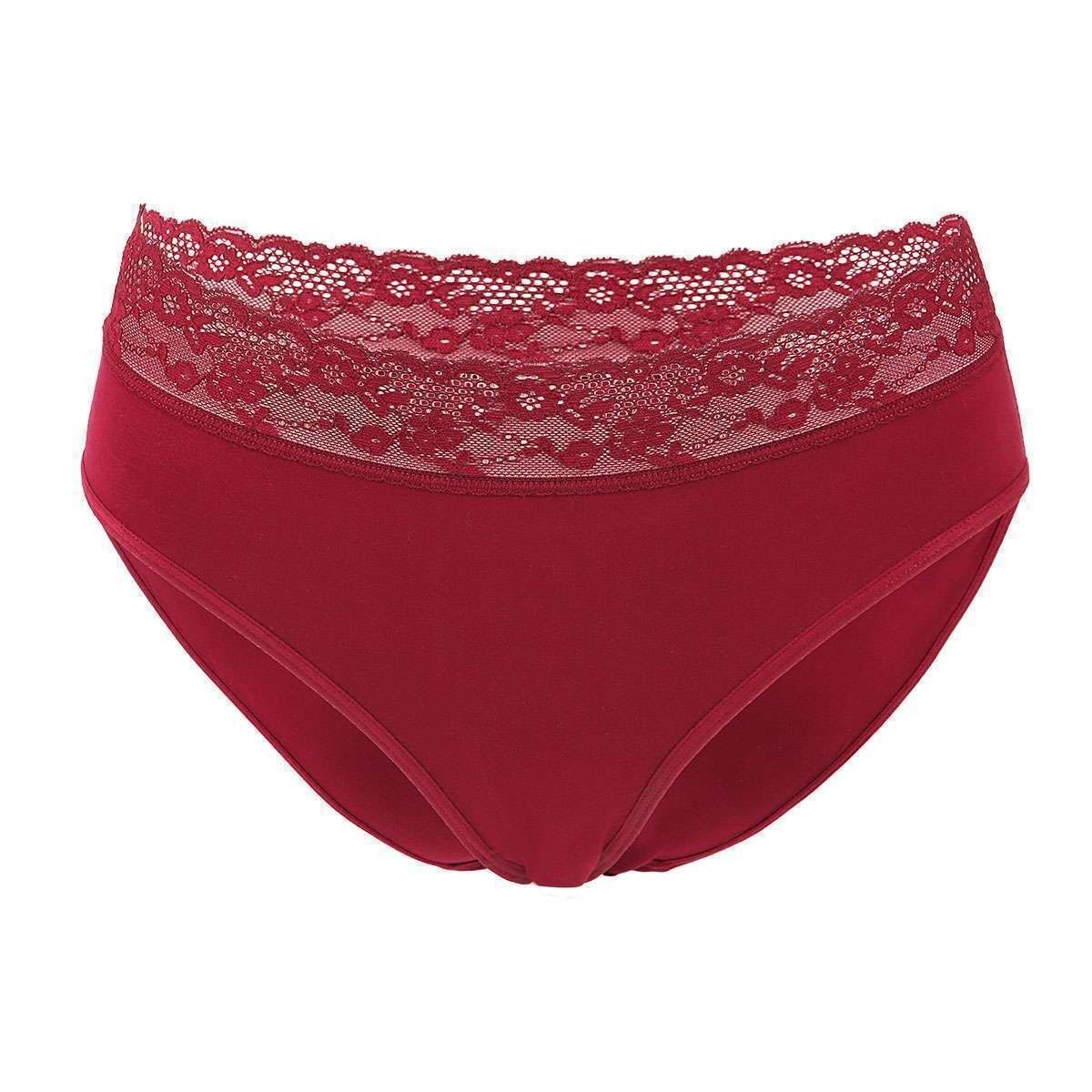 3X Womens Lace Underwear High Waist Stretch Briefs Soft Underpants Panties S-2XL