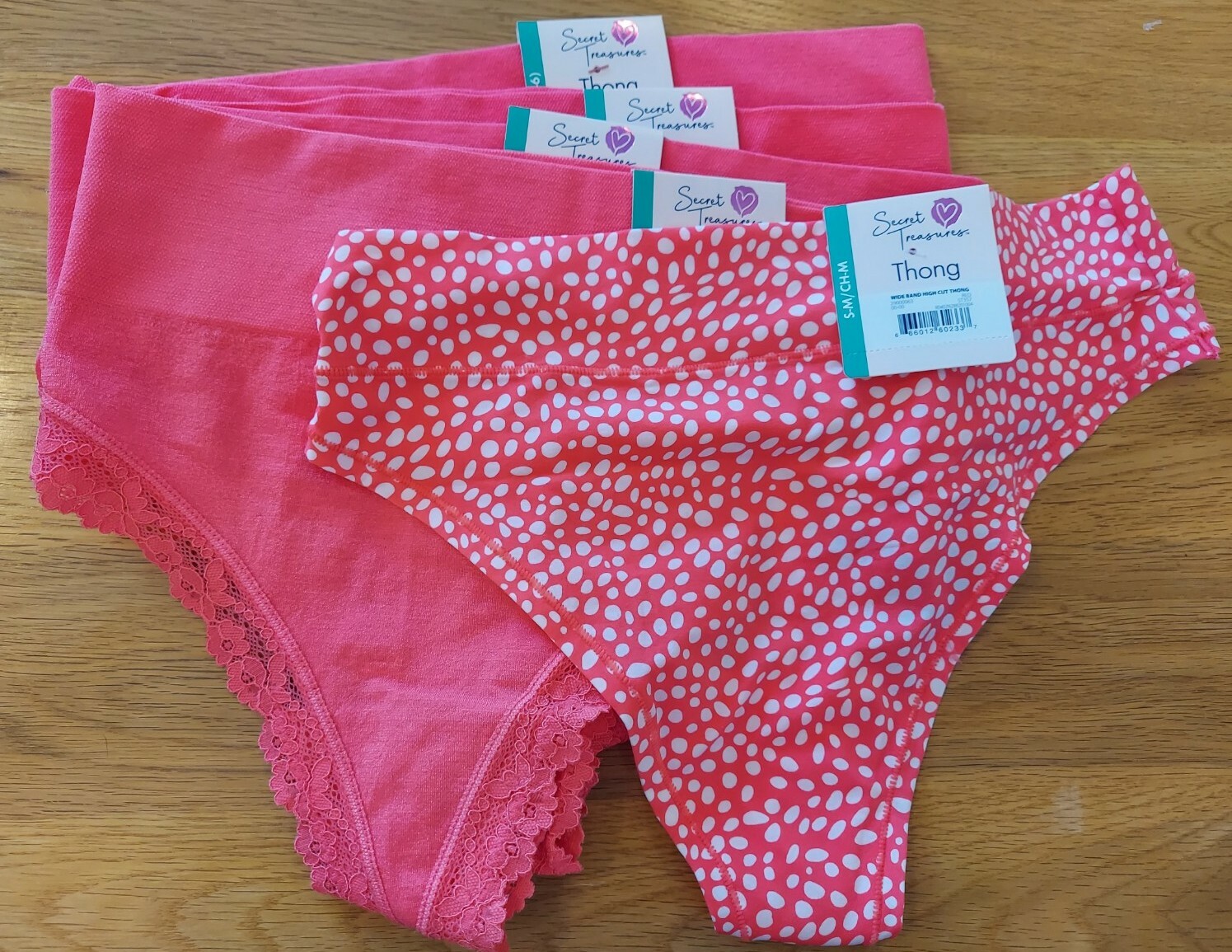 4 Secret Treasures Wideband or Nylon Thongs Size XXL 20/2X-3X/XL16-18/S4-6/XS0-2