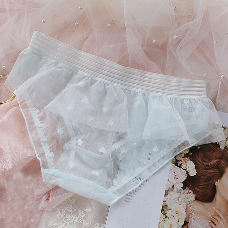 Sexy Sweet Girls Lolita Underpants Sheer Bow Panties Underwear Briefs Japanese