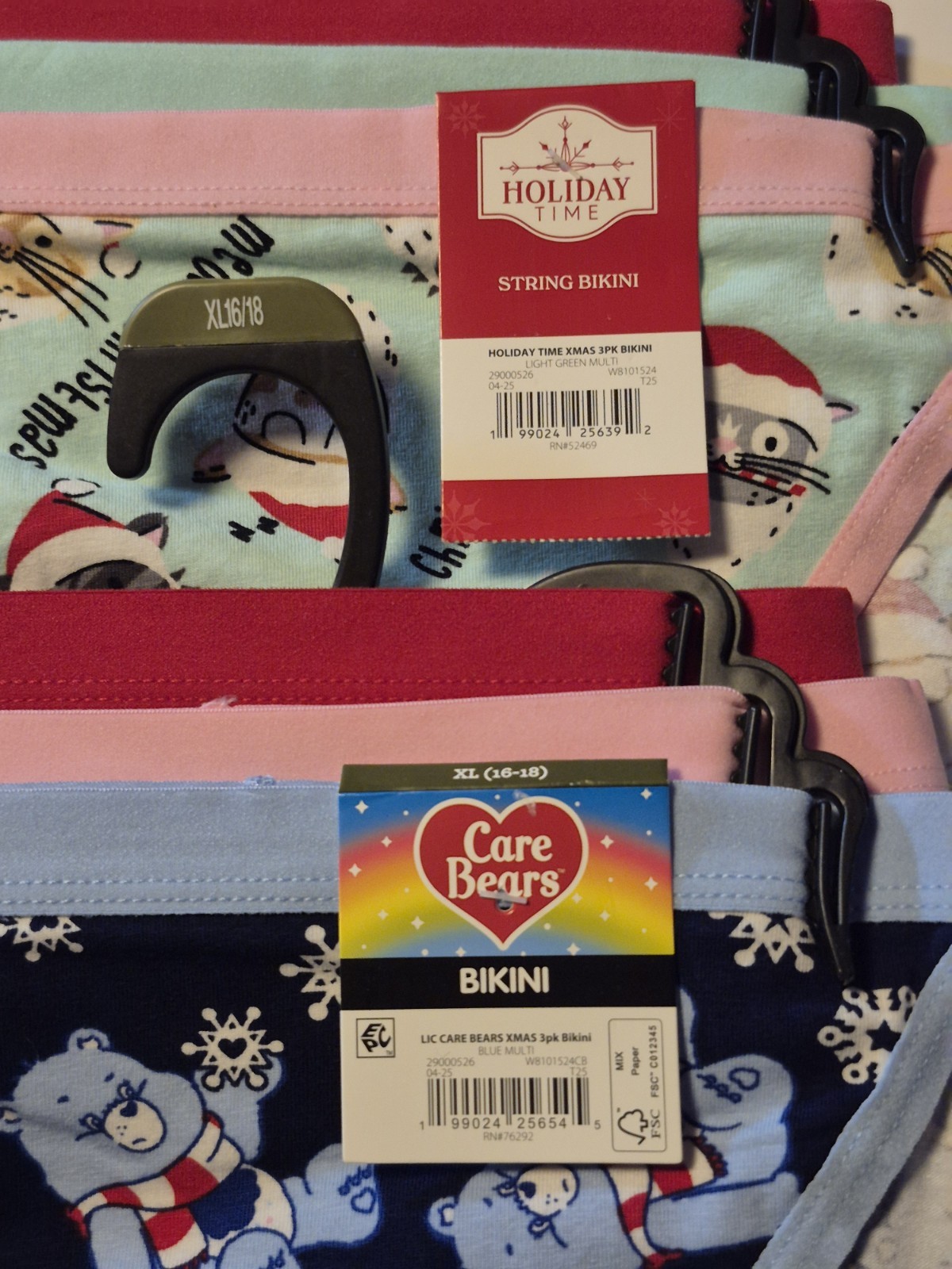 NEW Lot Of 5 Walmart Christmas 3-Packs Of Assorted Underwear Styles, Size XL