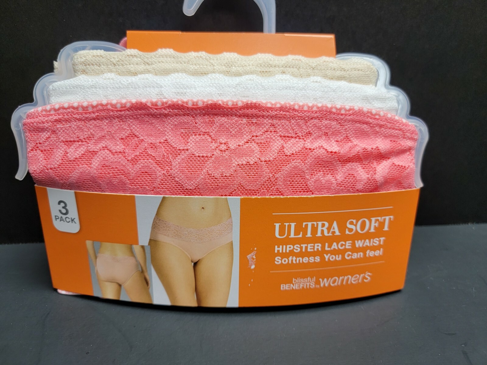 Blissful Benefits Ultra Soft Brief Lace Waist Panties 3 pk Select Size NEW!