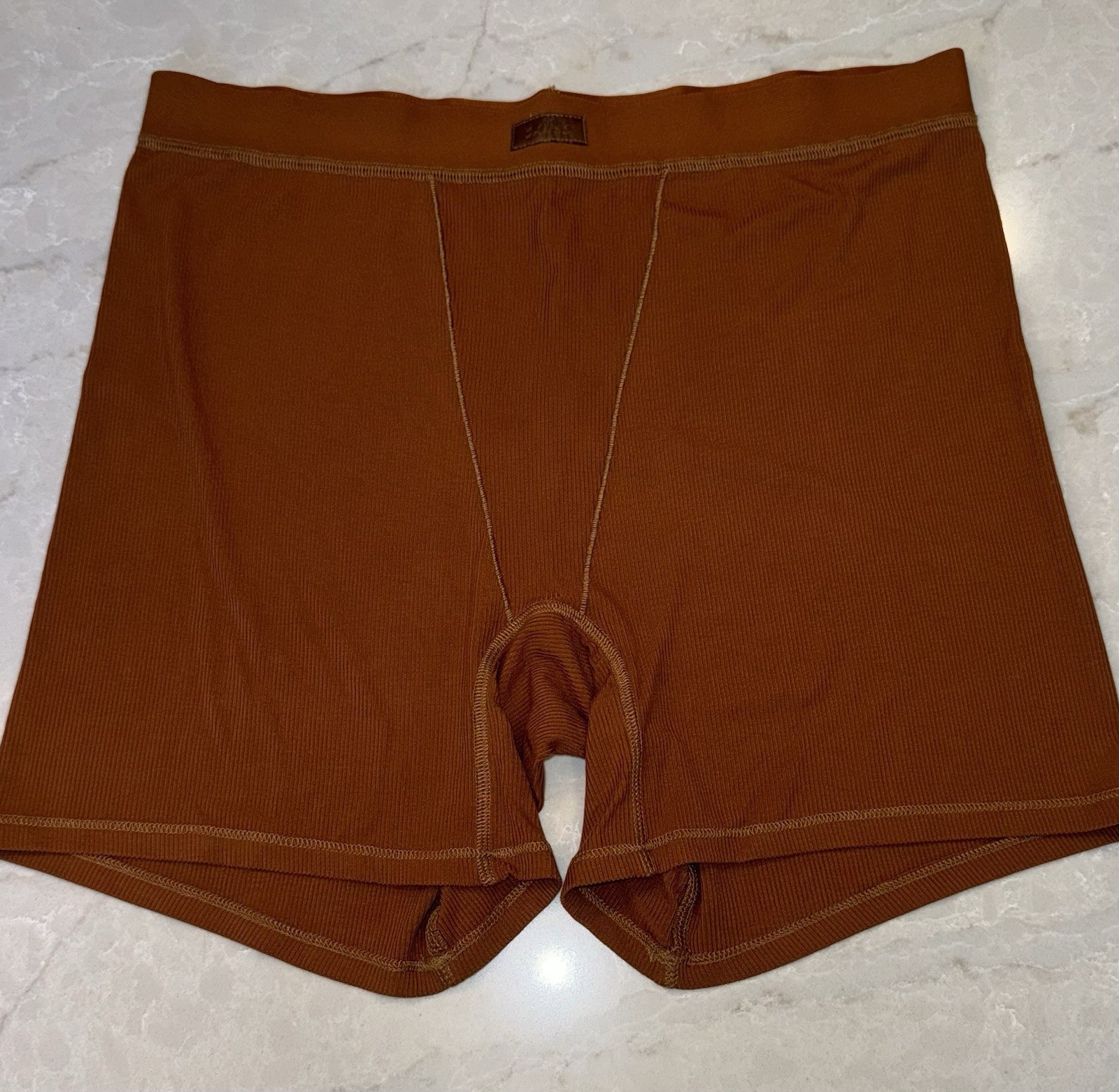 SKIMS ~ RIBBED BOXER SHORTS ~ 2X ~ COPPER ~ SLEEP Loungewear ~ NEW W/Tags
