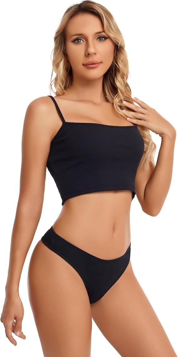 voenxe Seamless Women Underwear Thongs,No Show Ladies Thong,No Line Workout Brea