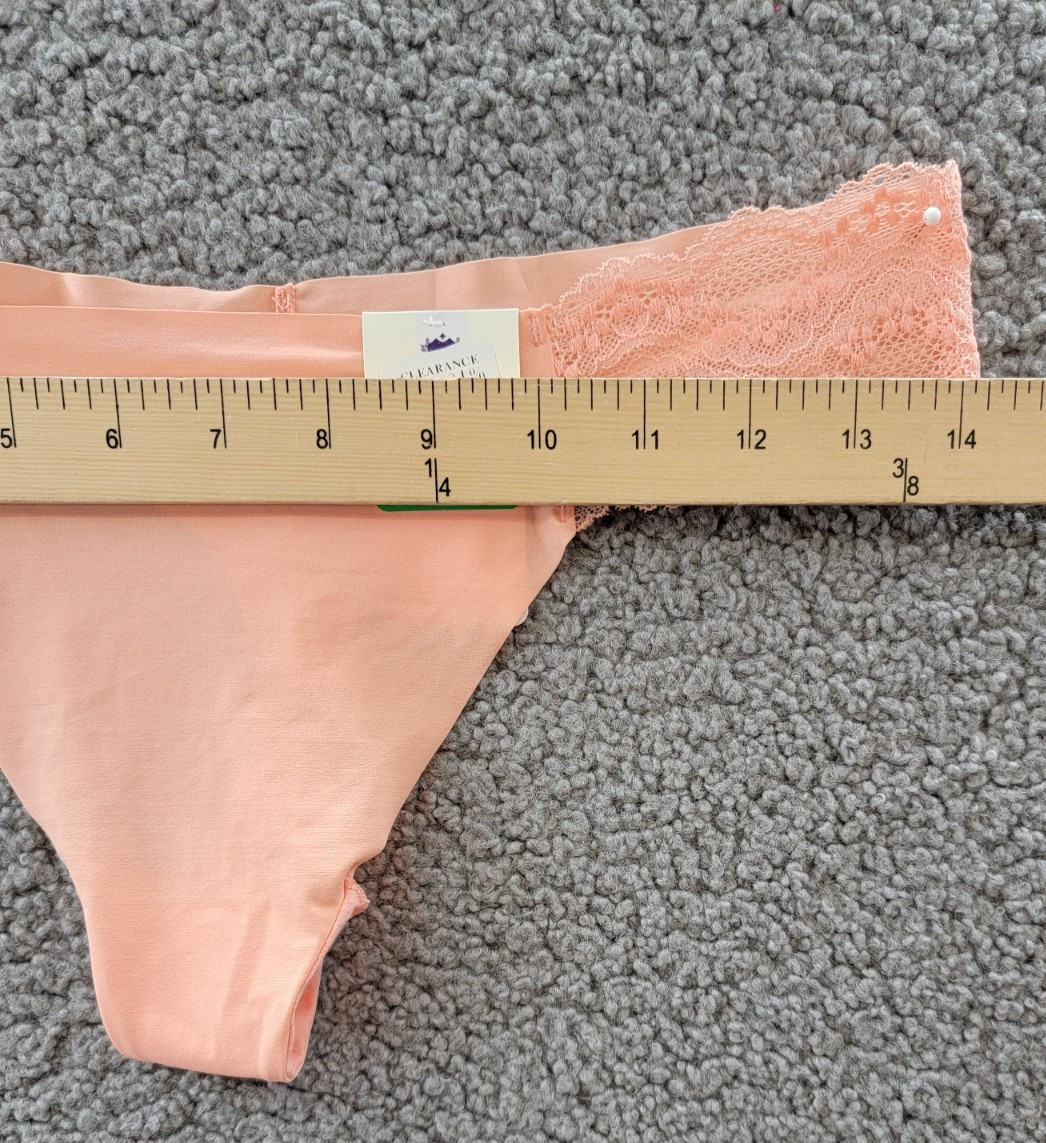 B.tempt’d by Wacoal B. Bare Thong Underwear Women’s 7-L Peach Amber Pull On