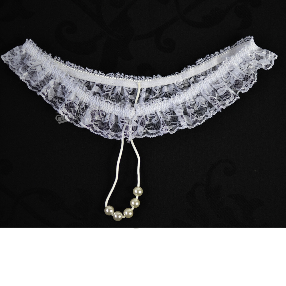 UK6-30 Plus Underwear Lace G-string Thong Lingerie Pearl Beaded Knickers Panties