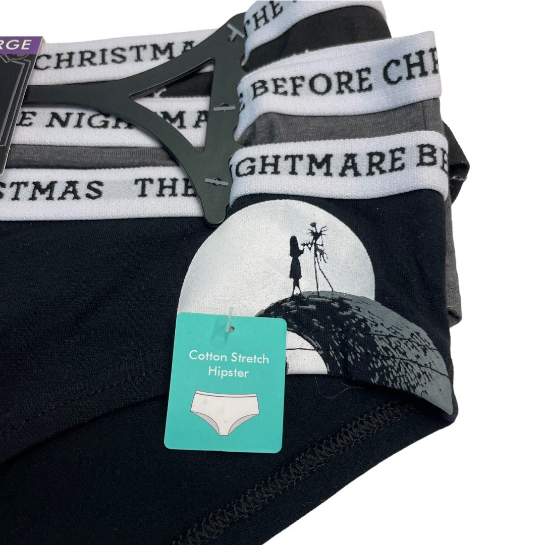 Briefly Stated Nightmare Before Christmas Hipster Panties Womens Size XL 3 Pack