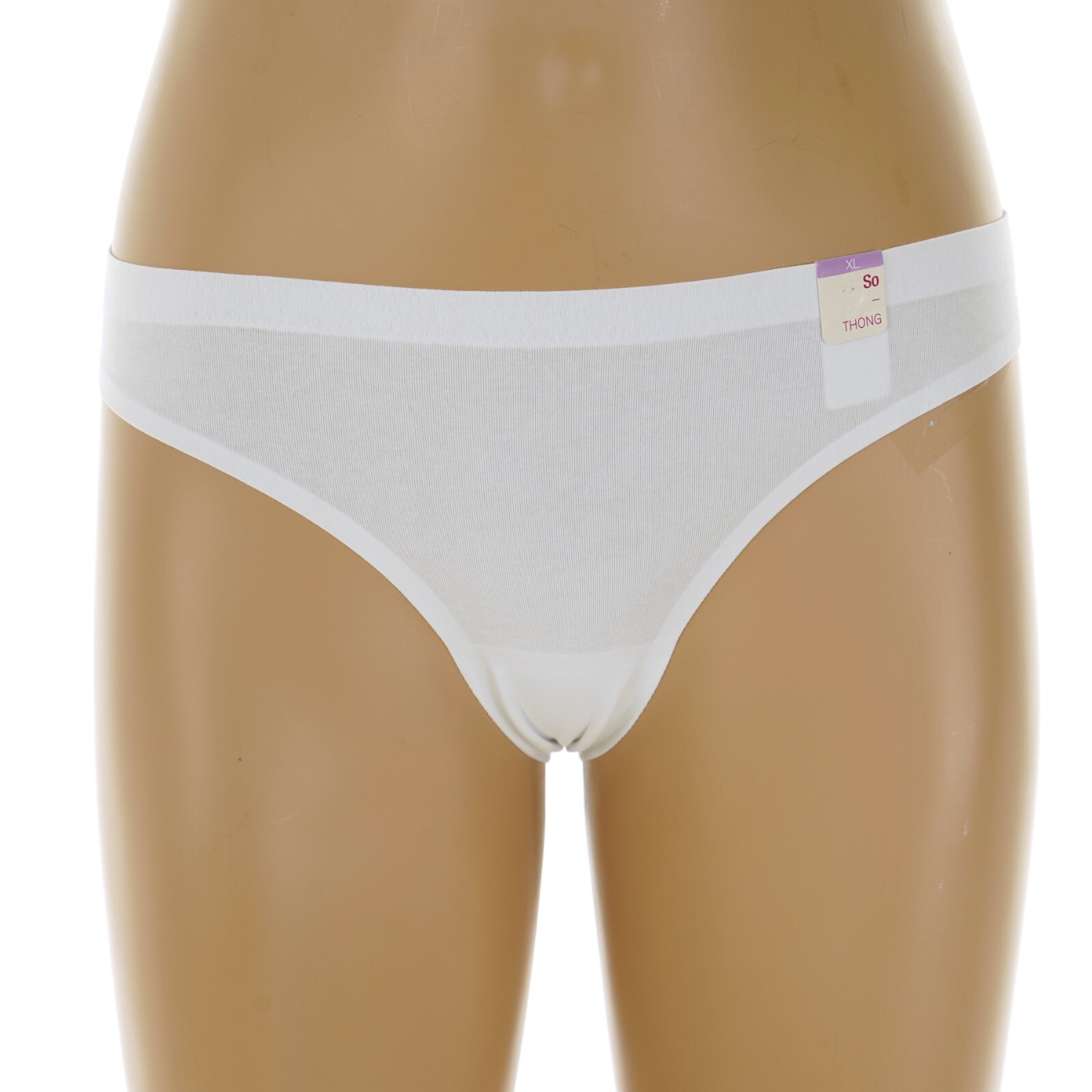 SO INTIMATES Junior’s Size 15-17 X-LARGE Cotton WHITE THONG Panties #SO83-005