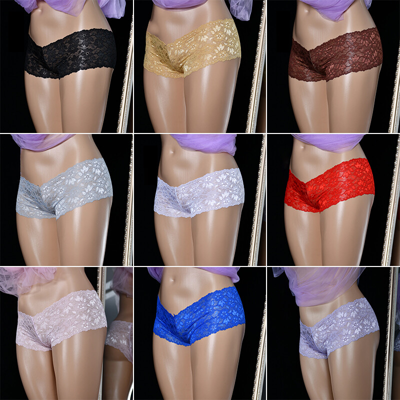 1pcs Women Low Waist Panties Sexy Lace Underwear Plus Size Breathable Briefs NEW