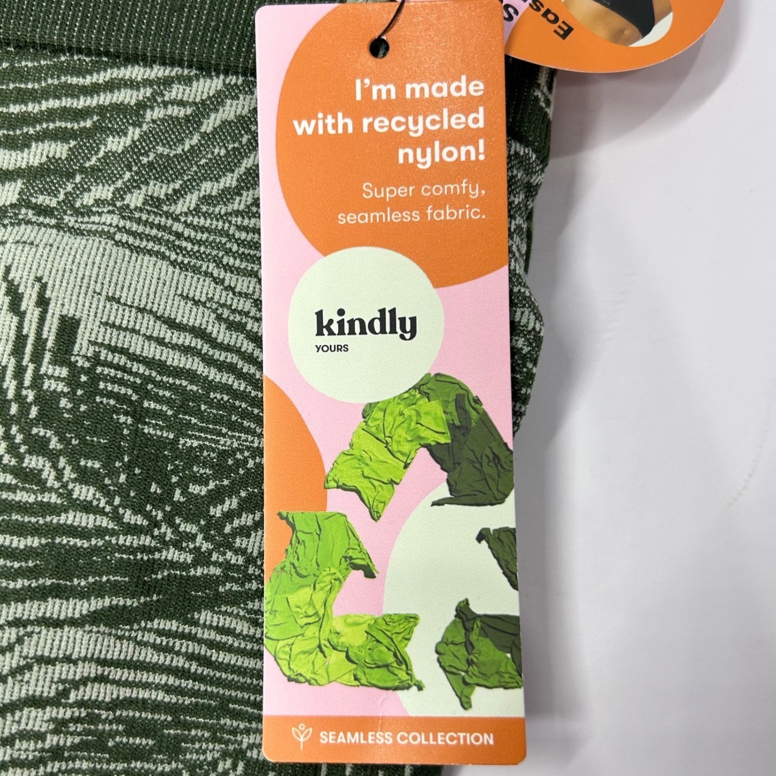 Kindly Yours Sustainable Seamless Thong 3-Pack Green Tropical Stripe 3XL 22 NEW