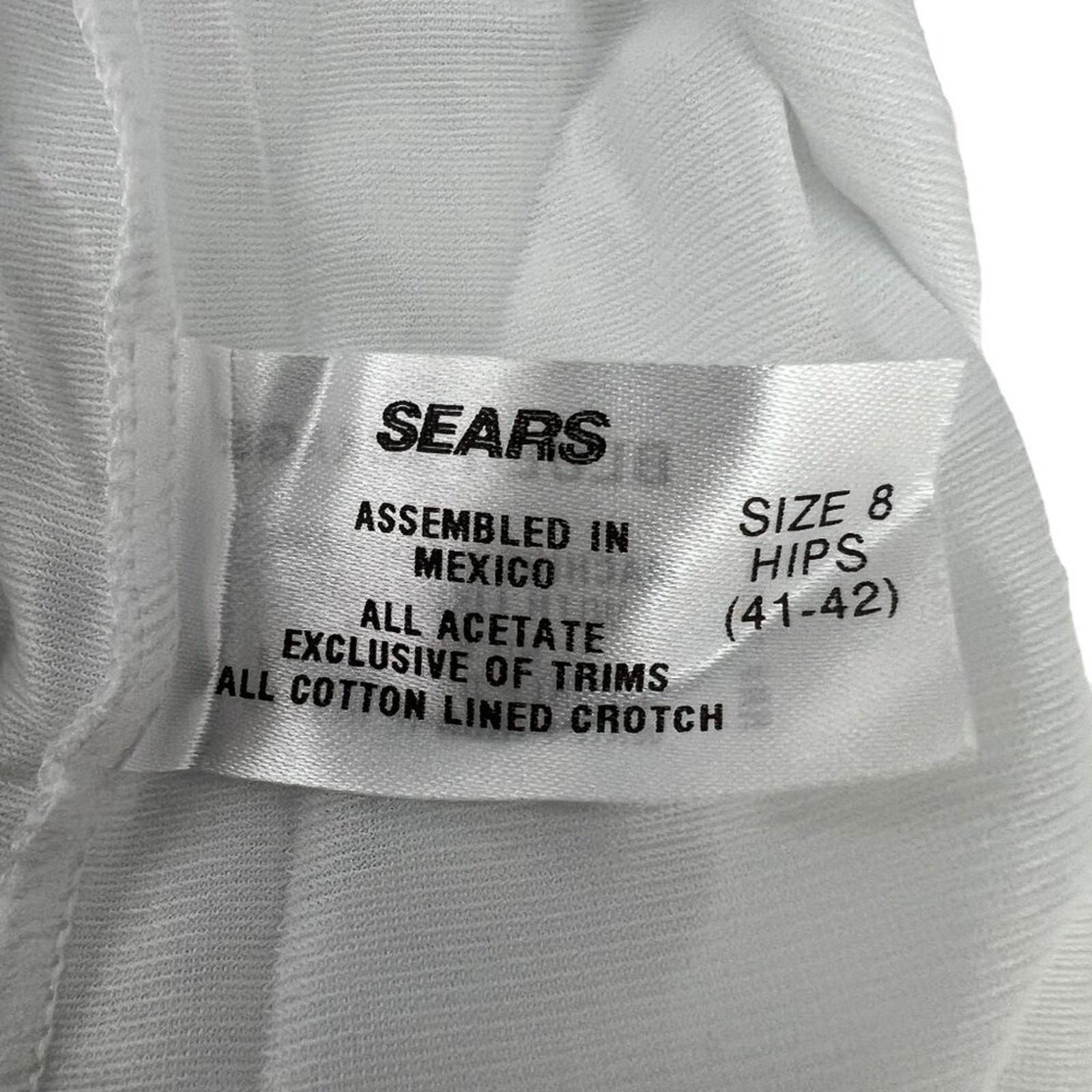 Vintage SEARS Acetate Blue Package Panty Pillow Tab Mushroom Gusset White Size 8