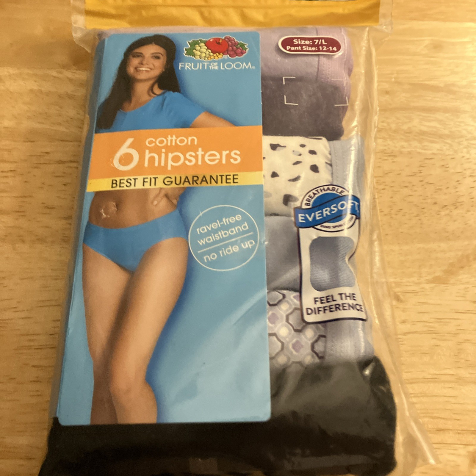 Vtg Fruit of the Loom Womens 6 Pack Hipster Panties SZ 7 / L Heather Colors