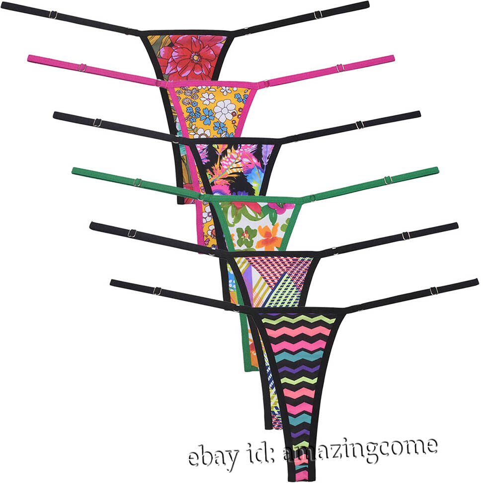 Women Micro Bikini Thong Adjustable Sides Intimates Underwear Mini Swim String