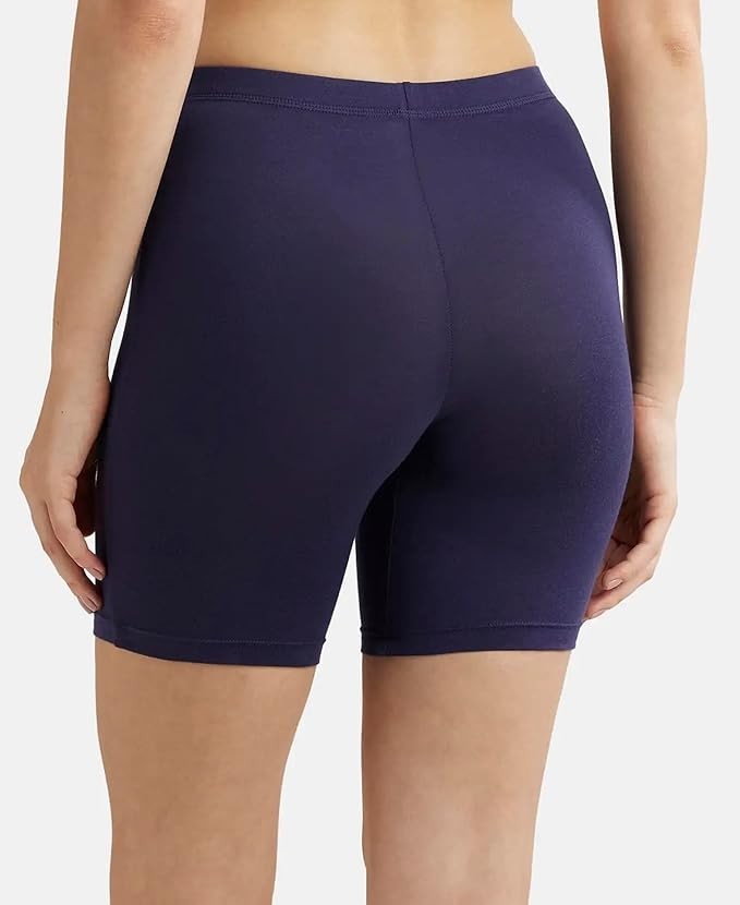 Jockey 1529 Women’s Cotton Elastane Mid Waist Shorties | High Coverage Stretch