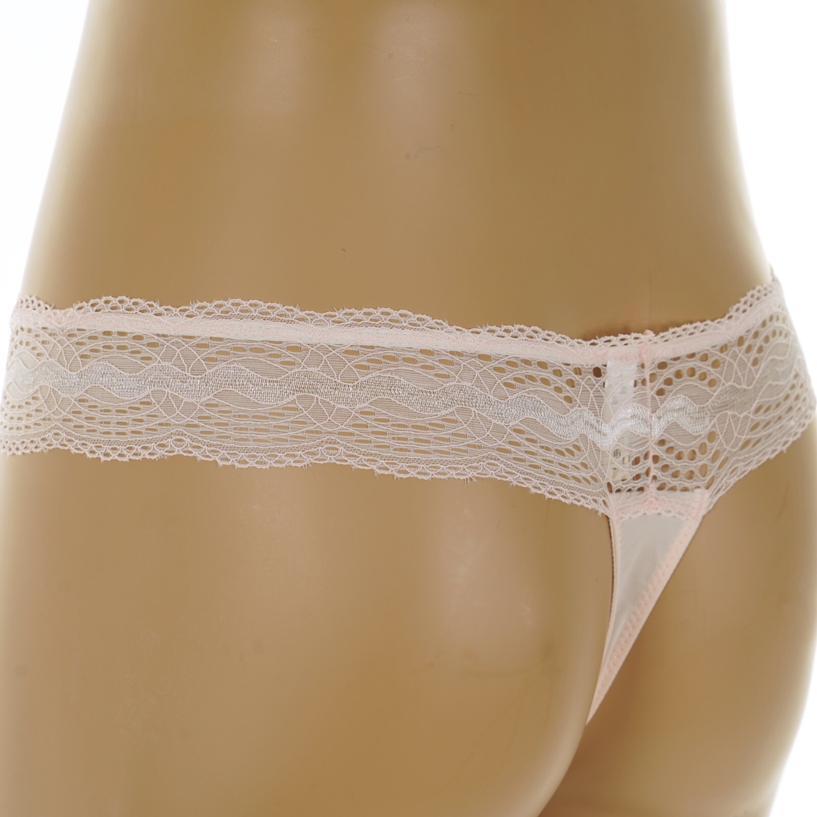 SO INTIMATES Junior’s Size 3-5 SMALL Lace Waistband LIGHT PINK THONG Panties