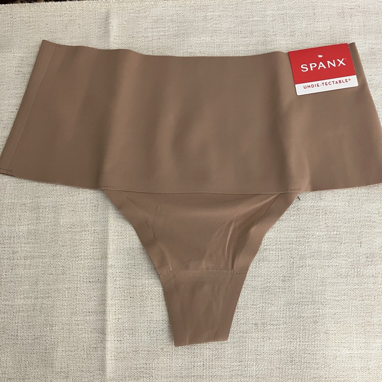 SPANX Undie-Tectable Thong Cafe Au Lait Ladies Size Small Underwear NWT