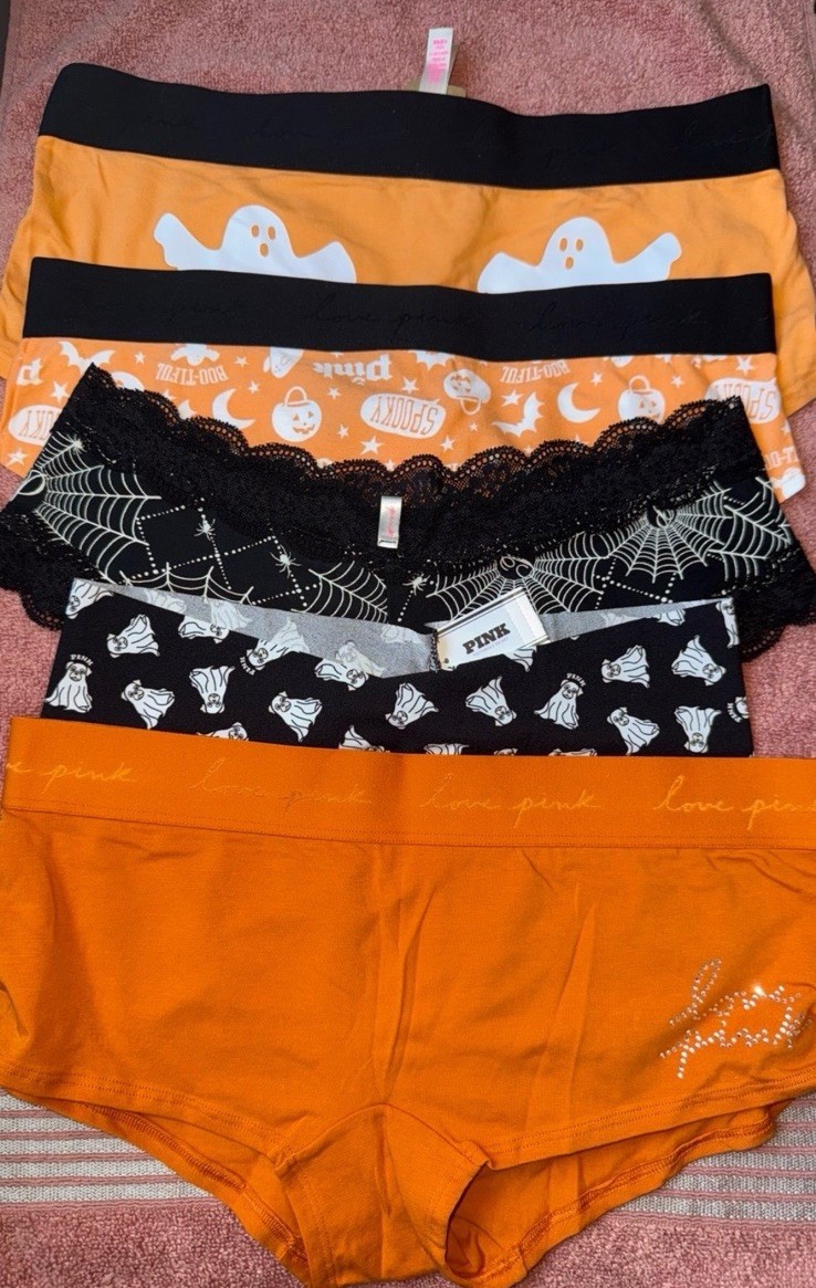 Victoria’s secret PINK HTF Halloween 5-PACK PANTIES 2023-2024 (M)