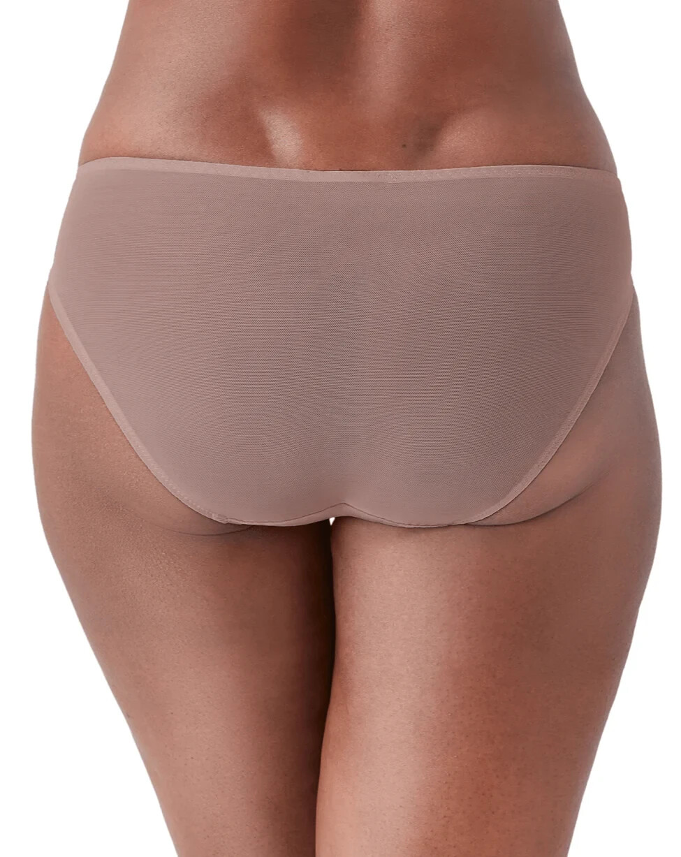 Wacoal Women’s Instant Icon Mesh Taupe Emroided Bikini Panties L33128 Size M