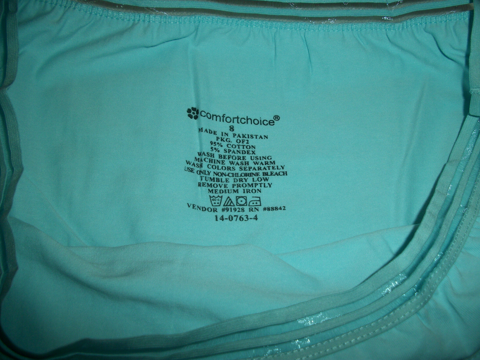 COMFORT CHOICE WOMENS PLUS SIZE 8 X-LARGE FULL CUT SPORT BRIEF PANTY GREEN COLOR