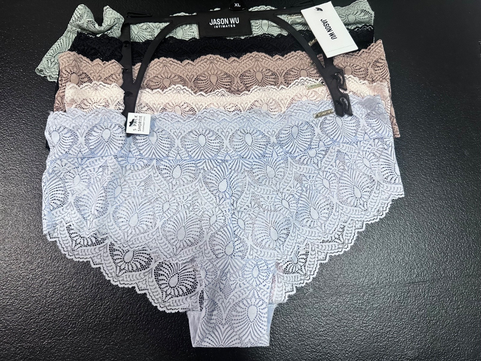 Jason Wu Intimates 5pk Shortie Lace Panties Women’s Size XLarge Multicolor NWT